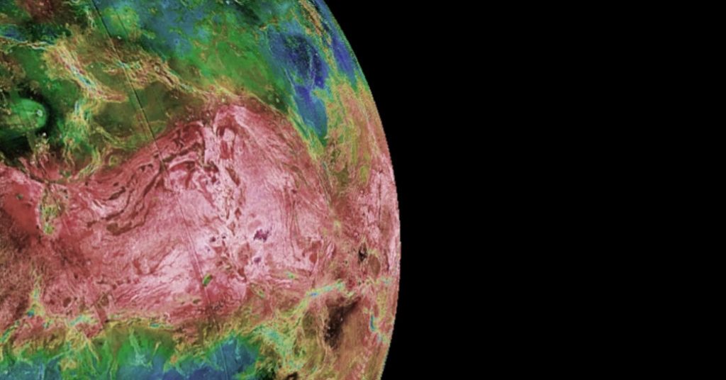 Venus toont zijn hete, bewolkte kant