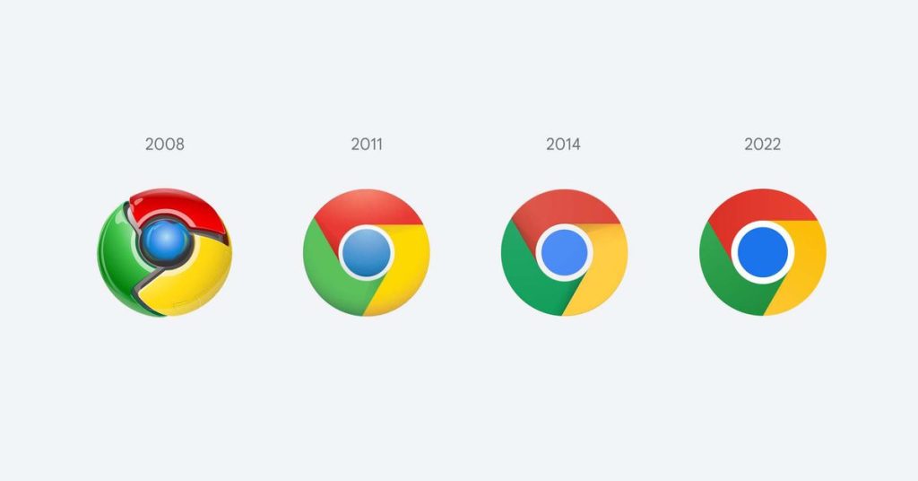 Chrome-versie 100 komt met een bijgewerkt logo in diameter