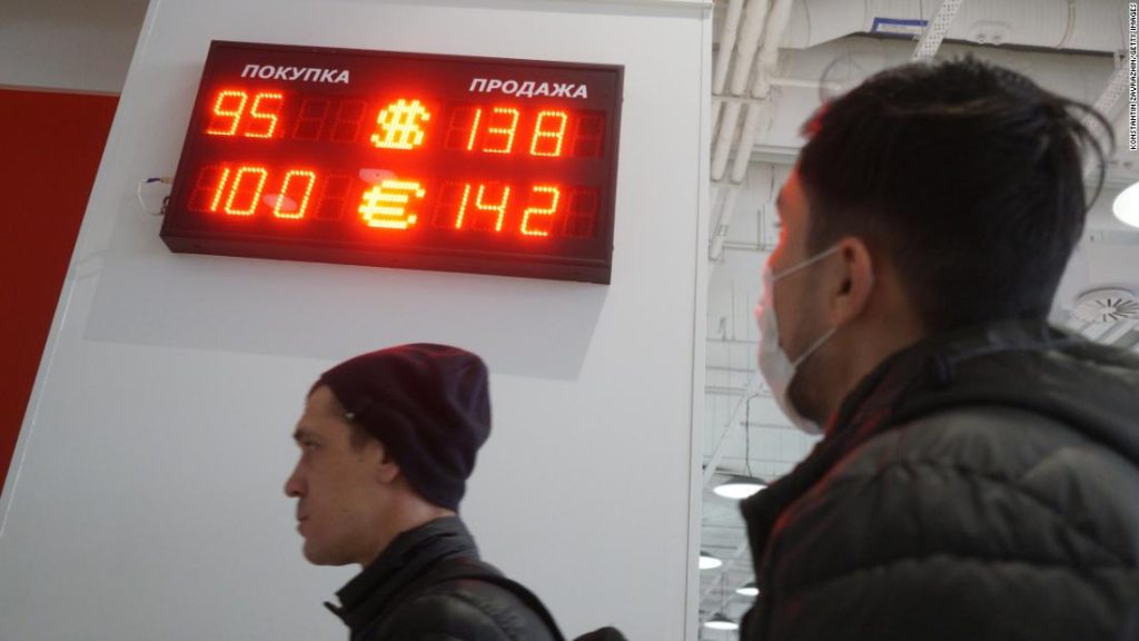 De roebel kaatst terug naar het vooroorlogse niveau.  Poetins plan werkt nu