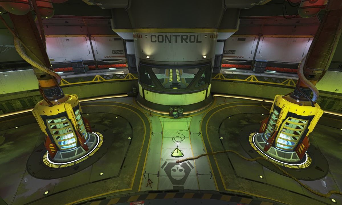 De nieuwe controlekaart van Apex Legends bevat deze plek in Caustic's Lab.