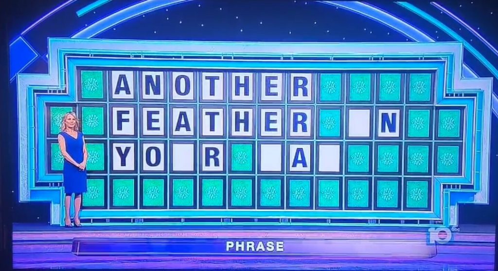 'Wheel of Fortune'-deelnemers op 'The Feather in Your Hat' Moment
