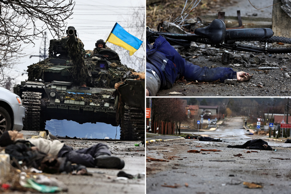 De burgemeester van een Oekraïense stad zei dat de lichamen van burgers "verstrooid" waren