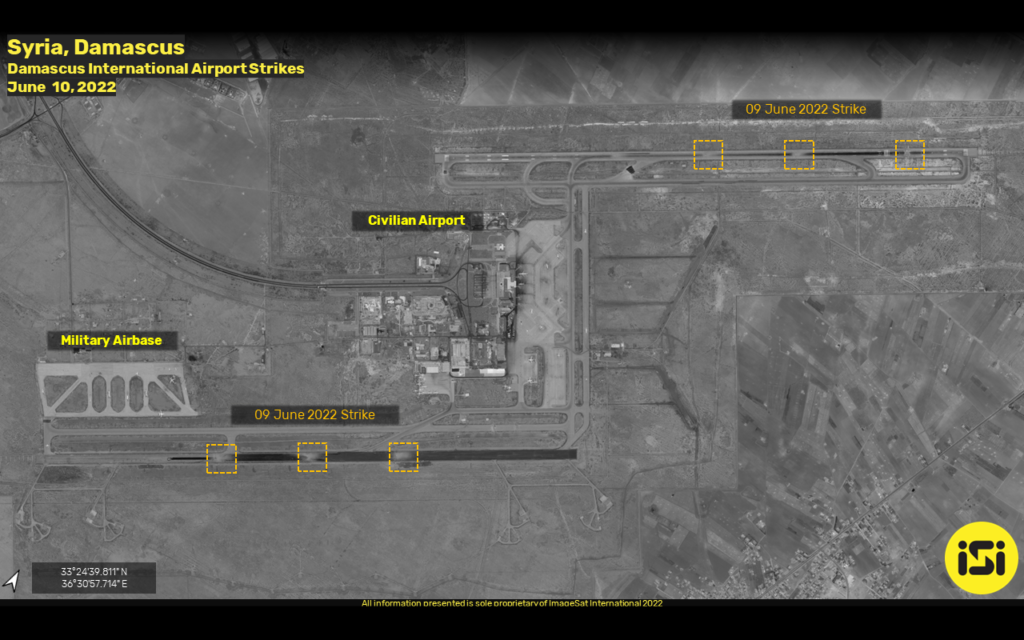 Rusland valt Israël aan, zoals satellietbeelden tonen de "gehandicapte" luchthaven van Damascus na de inval