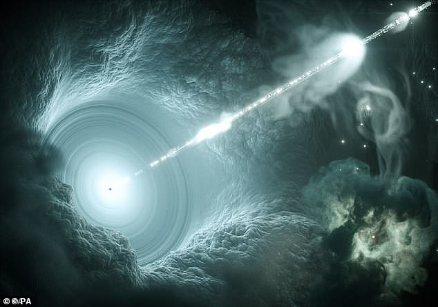 De oorsprong van de "spookdeeltjes" is waarschijnlijk een galactische kern die wordt gevoed door superzware zwarte gaten