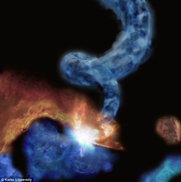 De ontdekking: Wetenschappers hebben enkele van de bouwstenen van het leven ontdekt - bekend als nitrillen - in het hart van onze Melkweg.  Ze werden gespot in een moleculaire wolk van gas en stof (vergelijkbaar met die op de foto) door een team van internationale onderzoekers.