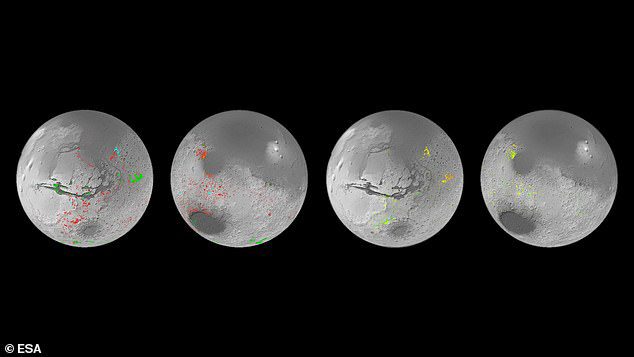 Wetenschappers van de European Space Agency (ESA) hebben de eerste waterkaart van Mars gemaakt, op basis van gegevens van NASA's Mars Express en Mars Reconnaissance Orbiter.