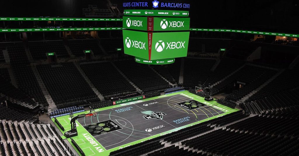 Microsoft liet deze WNBA-court eruitzien als een Xbox-laadscherm