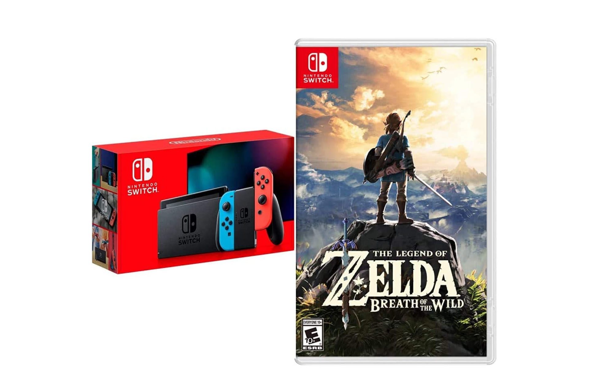 Productafbeelding voor de Nintendo Switch en The Legend of Zelda: Breath of the Wild