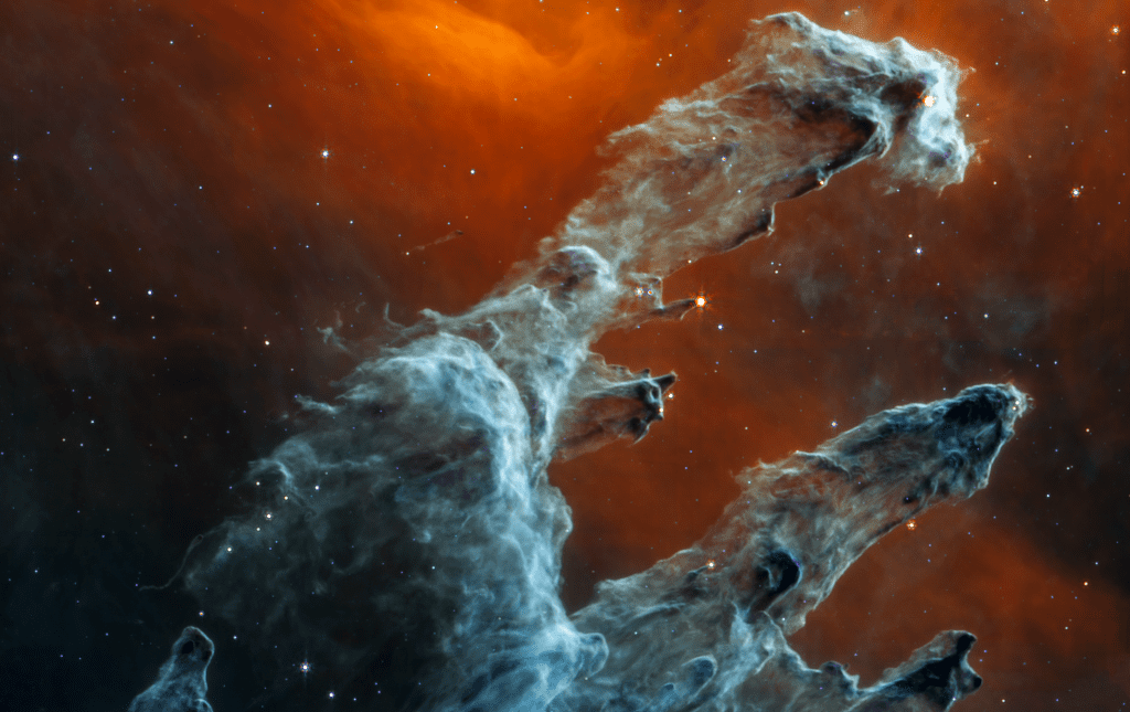 De James Webb Space Telescope legt een angstaanjagend beeld vast van de Pillars of Creation