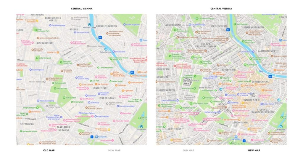 Apple heeft opnieuw ontworpen Apple Maps getest in zes nieuwe landen in Midden-Europa