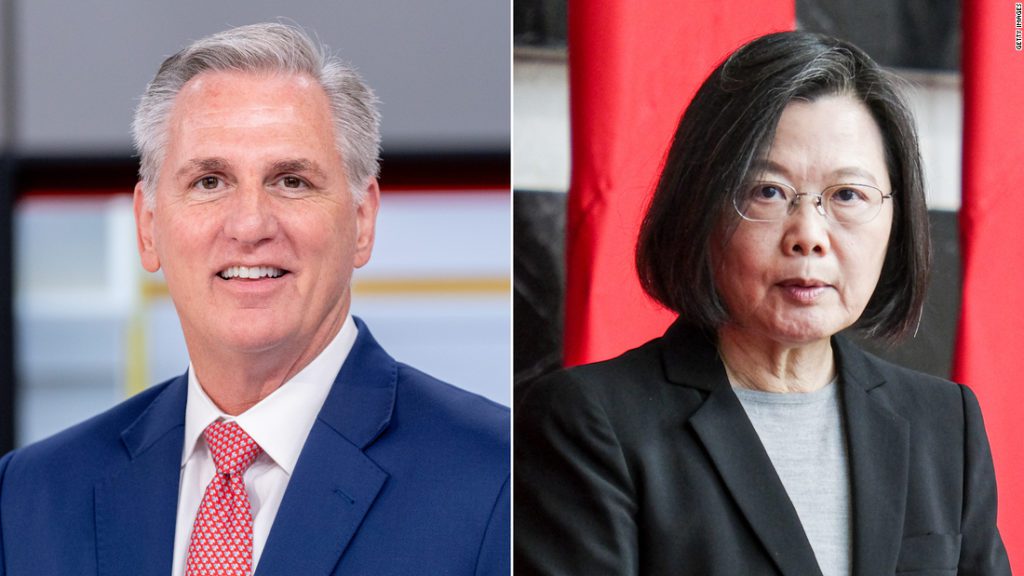 McCarthy heeft woensdag een ontmoeting met de president van Taiwan in Californië