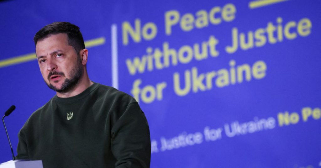 De Oekraïense Zelensky, in Den Haag, zegt dat Poetin voor de rechter moet verschijnen