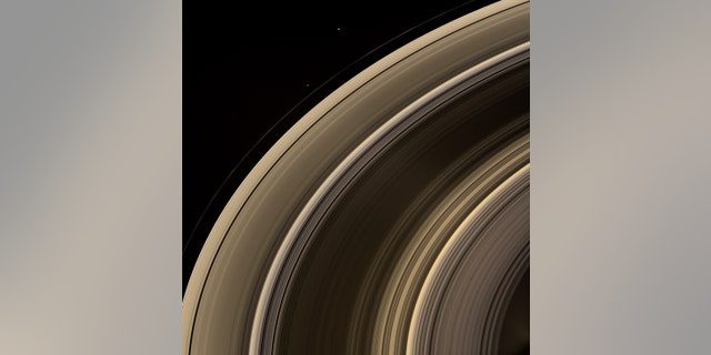 De ring van manen rond Saturnus