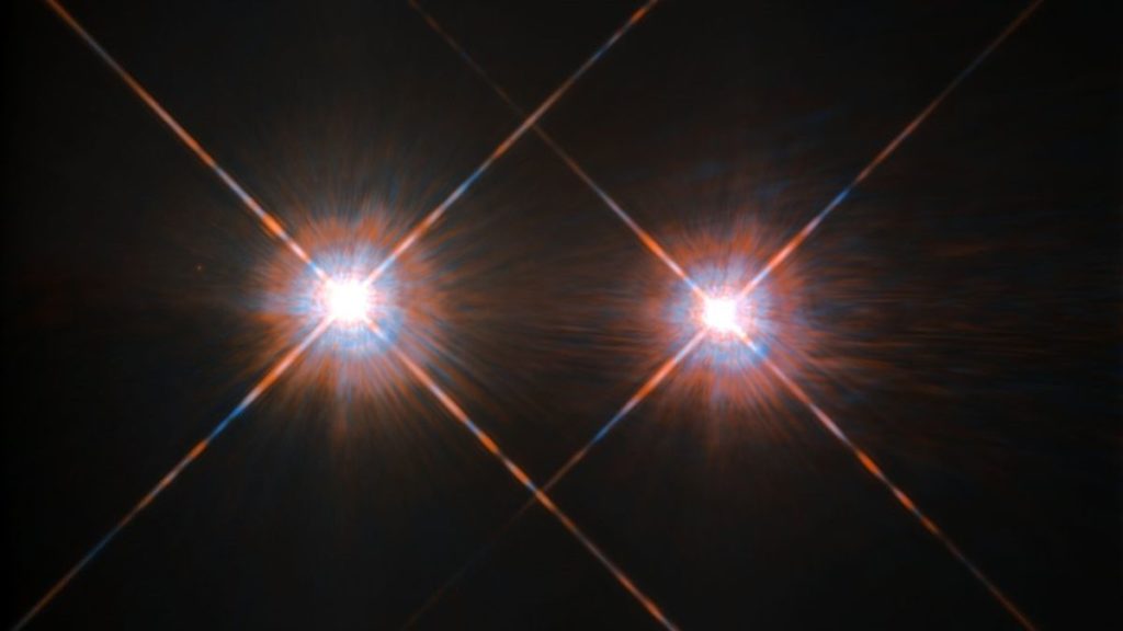 The binary stars of the nearby Alpha Centauri system, as seen by NASA