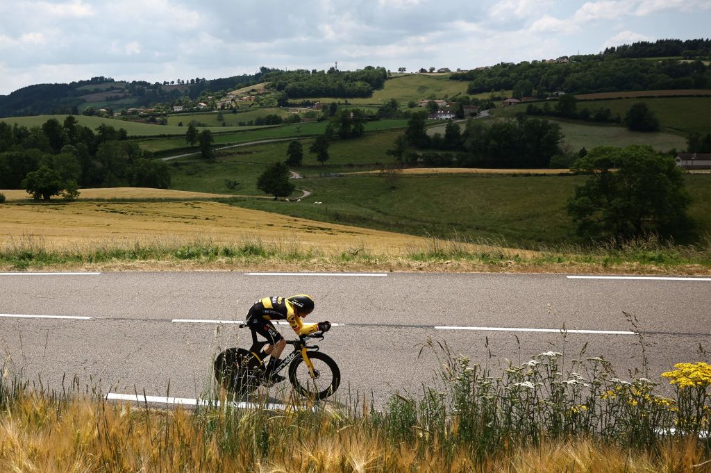 Dylan van Baarle (Jumbo-Visma) tijdens etappe 4 TT van het Criterium du Dauphiné 2023