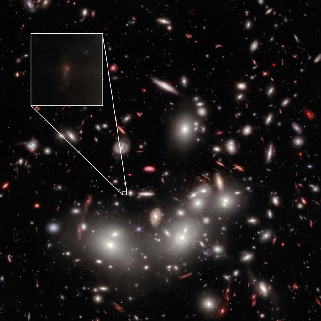 Het zwakste sterrenstelsel in het vroege heelal