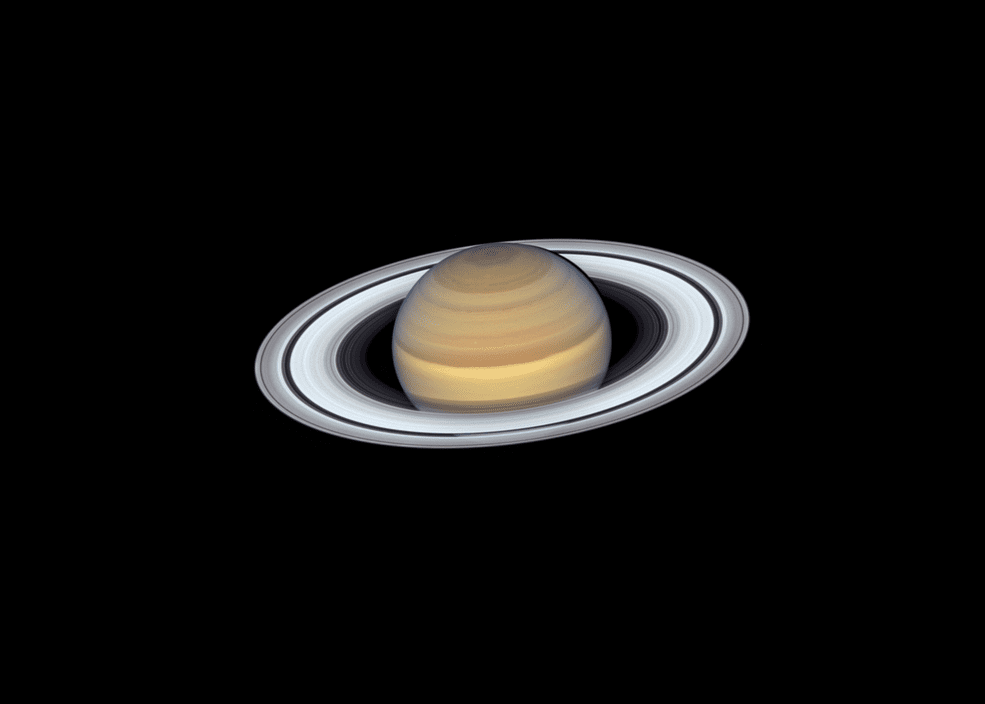 Deze afbeelding van de Hubble-ruimtetelescoop legt veel details vast op Saturnus en zijn ringsysteem.  Het is uit 2019 en maakt deel uit van het Exoplanet Legacy (OPAL) project.  Beeldcredits: NASA, ESA, A. Simon (GSFC), MH Wong (University of California, Berkeley) en Team Opal