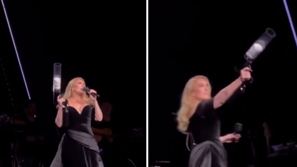 Adele waarschuwt fans: "Ik zal je vermoorden" als je dingen naar me gooit tijdens een Vegas-show