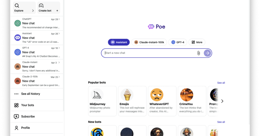 Met de Poe desktop-app kunt u al uw AI-aangedreven chatbots op één plek gebruiken