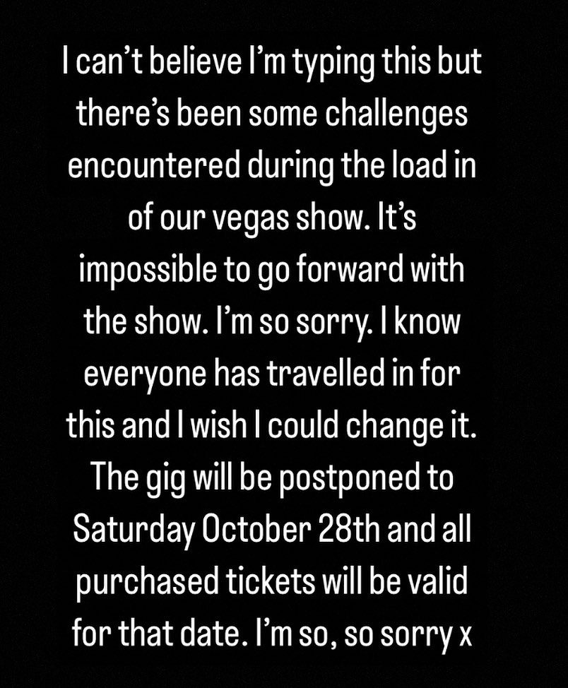 Ed Sheeran schreef een verklaring op Instagram waarin hij zijn redenen uitdrukte om de show te moeten annuleren. 