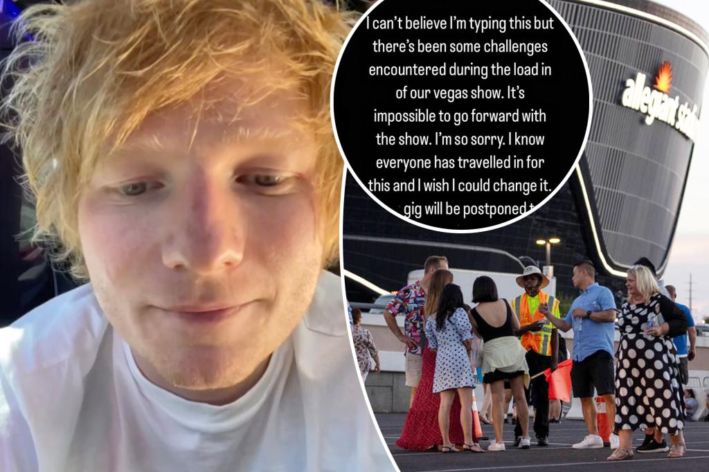 Ed Sheeran annuleerde zijn concert in Las Vegas op het laatste moment, nadat fans walgend achterbleven nadat ze in de hitte van 100 graden hadden gewacht.