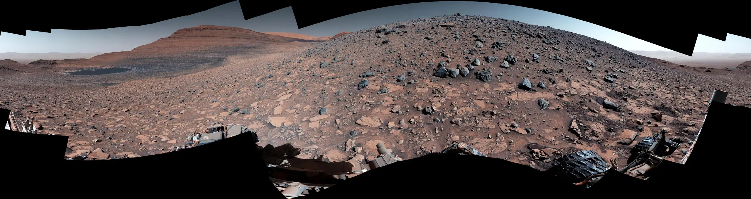 NASA's Curiosity-rover bereikt de rand van Mars, waar water een opeenhoping van puin achterlaat