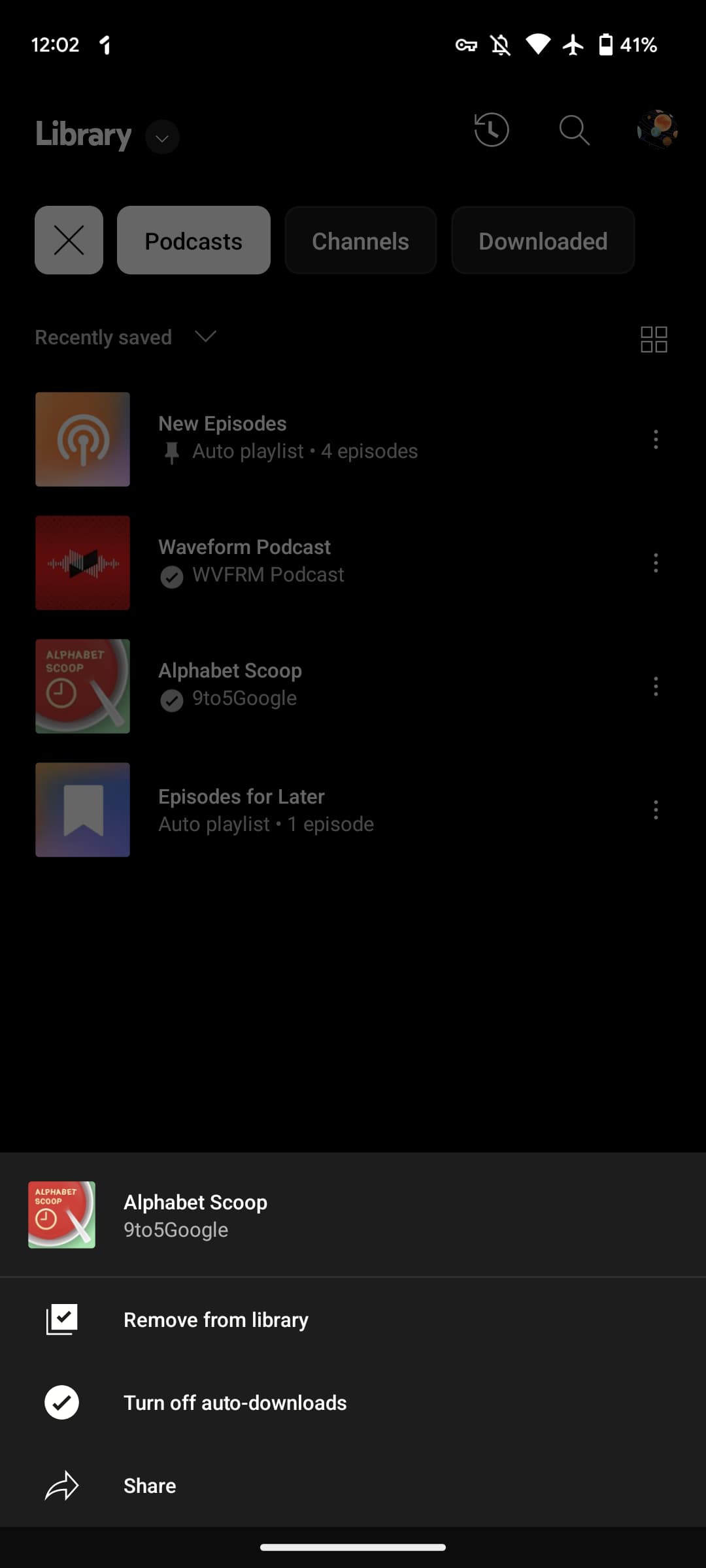 Download YouTube-muziekpodcasts automatisch