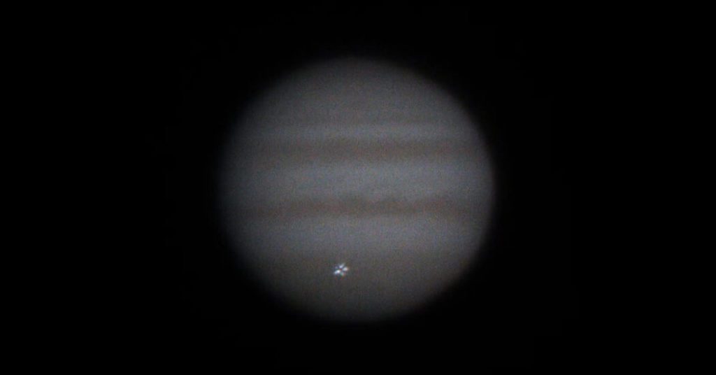 Een vuurbal kwam in botsing met Jupiter en astronomen konden deze op video vastleggen