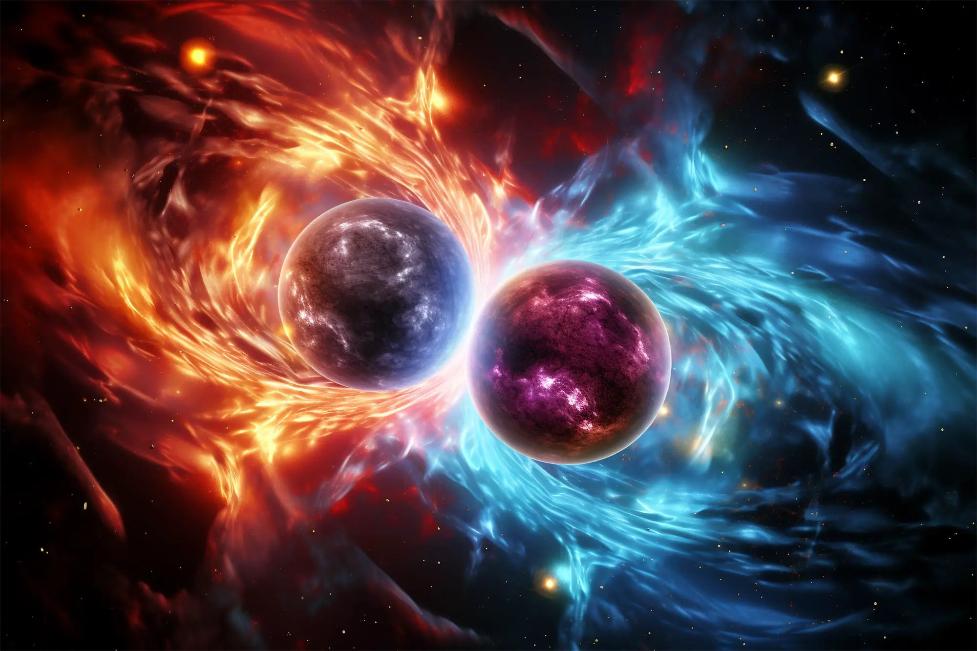 Neutron Star Collision Concept Art