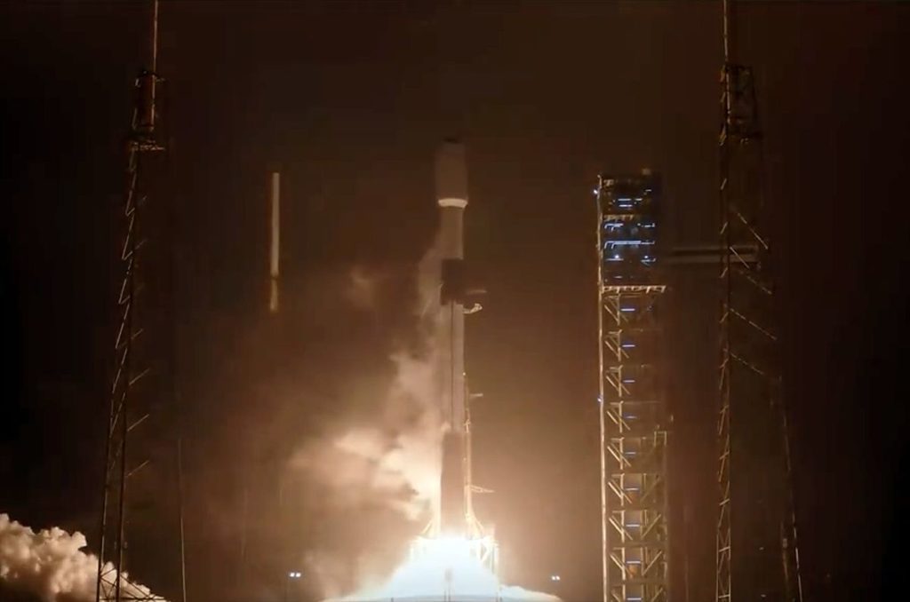 A SpaceX Falcon 9 rocket lifts off with 23 Starlink satellites from Space Launch Complex 40 (SLC-40) at Cape Canaveral Space Force Station in Florida on Saturday, Nov. 18, 2023.