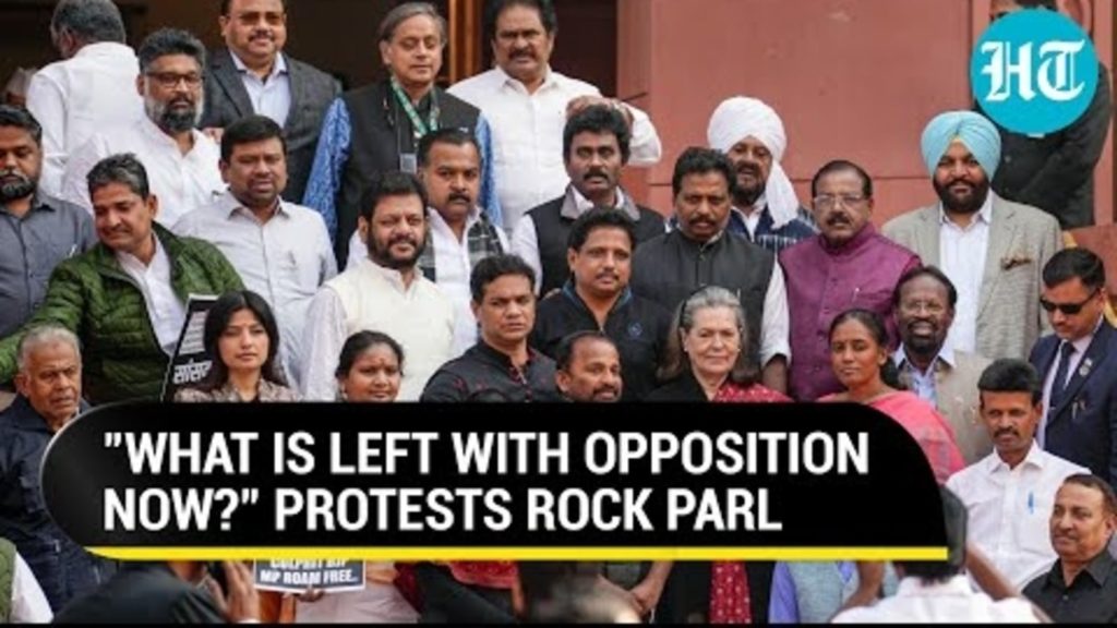 Inbreuk op de veiligheid van het Parlement: Sonia Gandhi sluit zich aan bij protest tegen gearresteerde parlementsleden |  “Premier Modi, Sjah moet...”