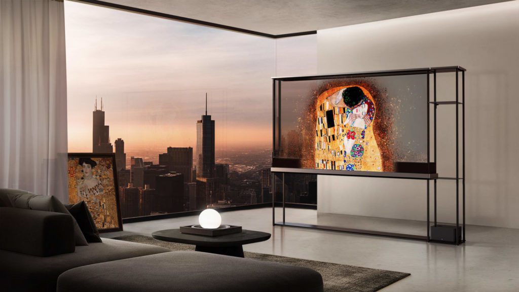 De transparante OLED Signature T TV van LG is absoluut ongelooflijk