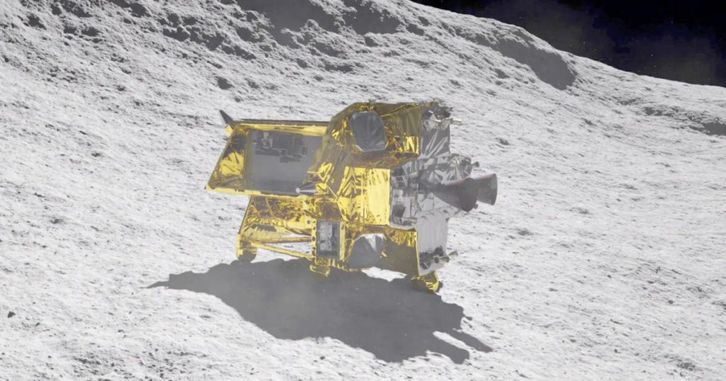 De Japanse lander landde op het oppervlak van de maan, maar werd verlamd door een stroomstoring die een einde maakte aan de missie