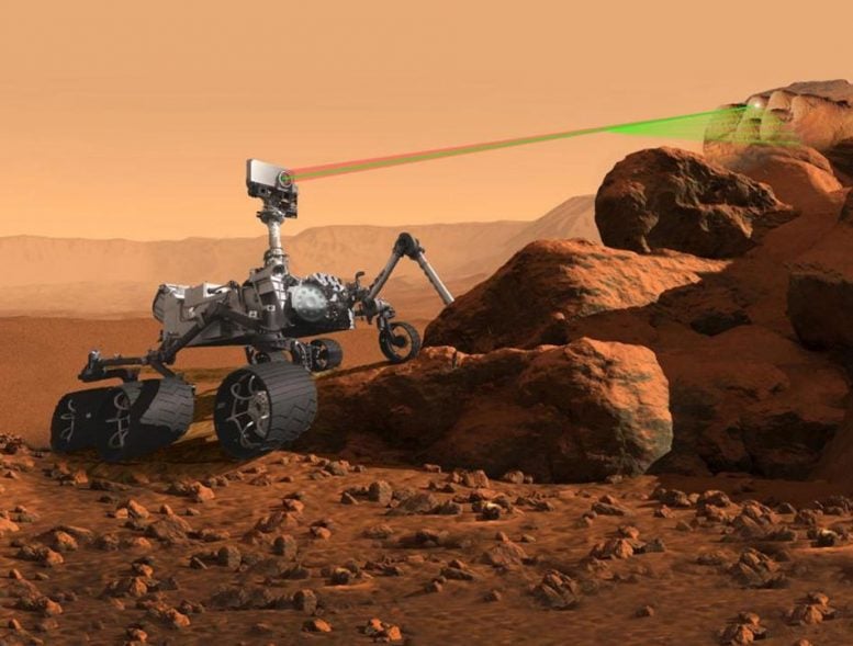 Mars 2020 SuperCam-laserlancering