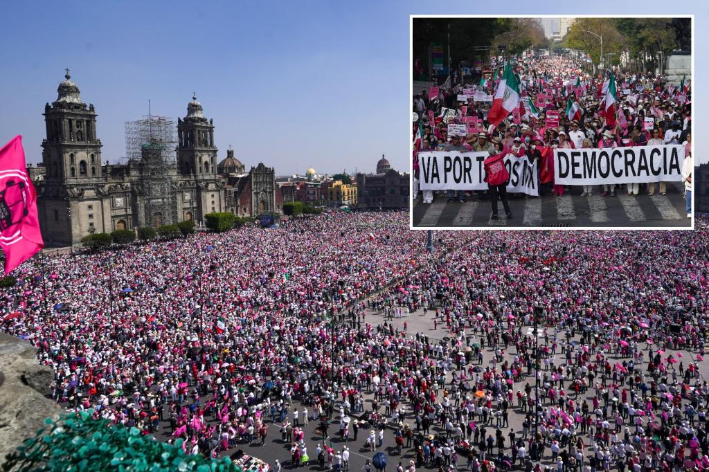 Duizenden protesteren tegen de Mexicaanse president en de regerende partij in een “Mars voor Democratie”