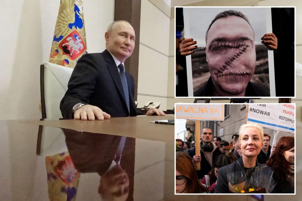 Poetin behaalt een verpletterende overwinning bij zijn herverkiezing en verlengt zijn 25-jarig bewind in een stemming die door demonstranten als een schijnvertoning wordt bekritiseerd.