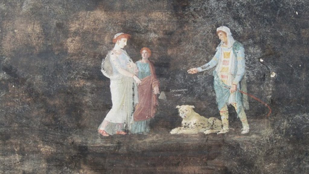 Romeinse schilderijen gevonden in Pompeii 2000 jaar na de vulkaanuitbarsting