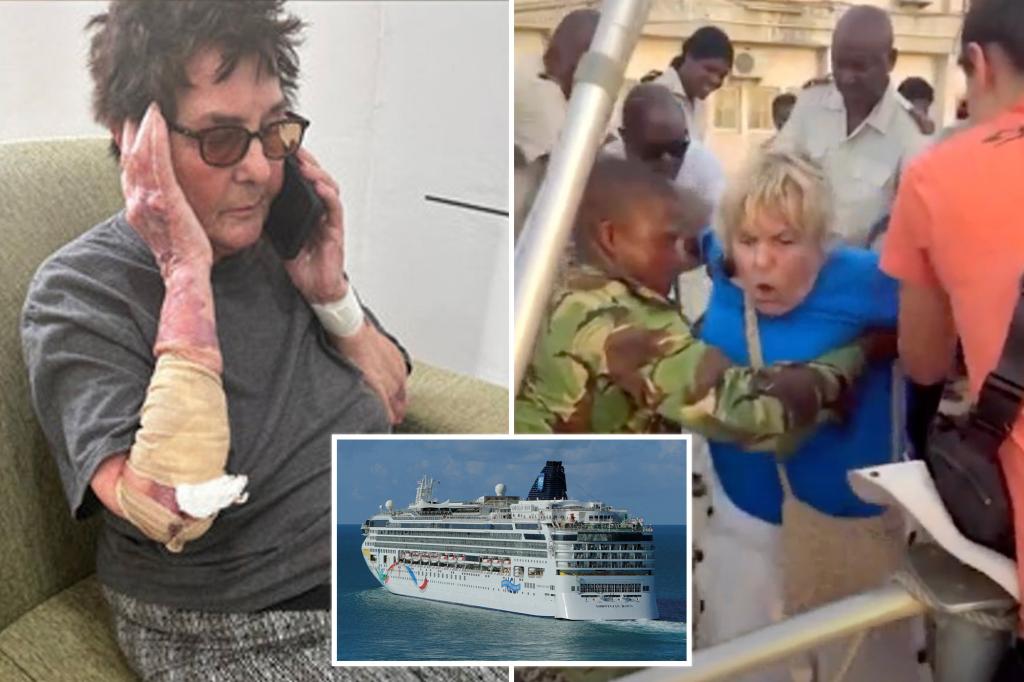 Gestrande passagiers van Norwegian Cruise Line misten het schip "meer dan een uur", onthulde het bedrijf.