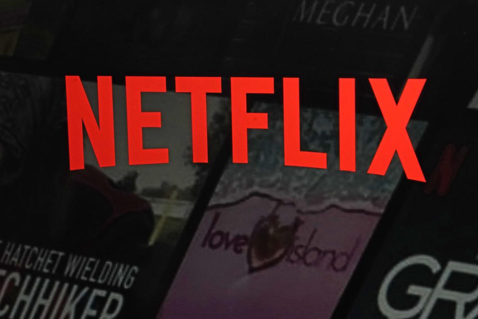 BESTAND - Het Netflix-logo is te zien op deze foto van de website van het bedrijf, in New York, 2 februari 2023. Netflix rapporteert de inkomsten op donderdag 18 april 2024. (AP Photo/Richard Drew, File)