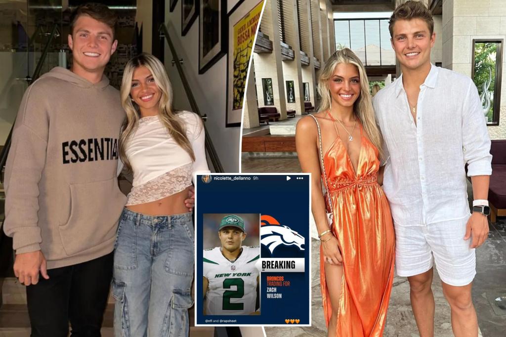 Zach Wilsons vriendin Nicolette Delano reageert op de Broncos-handel