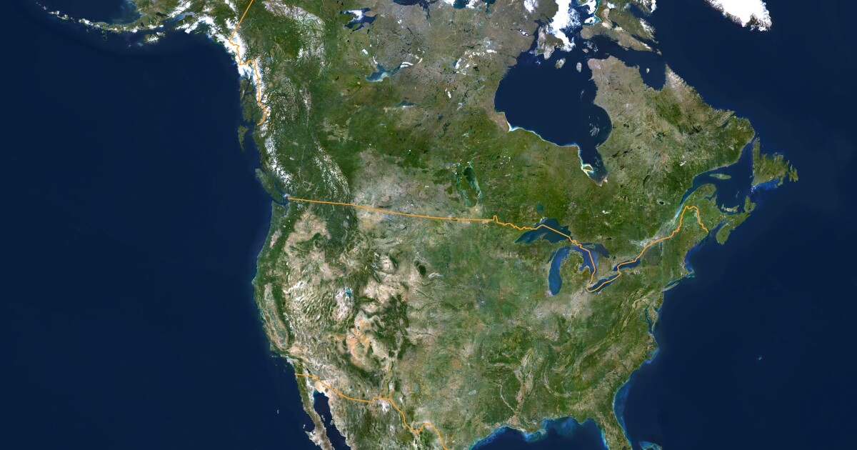 Trump noemt de grens tussen de VS en Canada een 'kunstmatige lijn'. Dat is niet helemaal waar