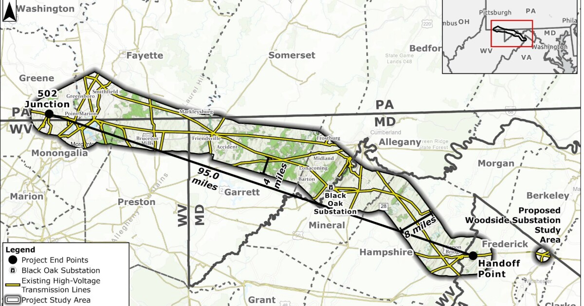 Energiebedrijf wil een eminent domein voor elektriciteitsleidingen in SW Pa. voor datacenters in Virginia