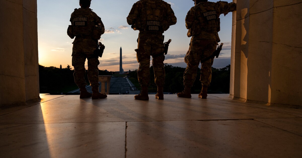 Gewapende troepen patrouilleren nu al een jaar in DC. Het daagt democratische normen uit
